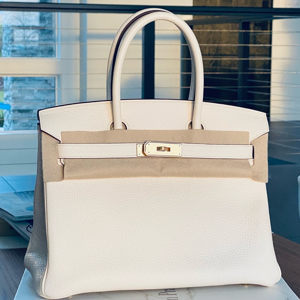 SOLD New Birkin 30 Nata Gold Hardware Hermès